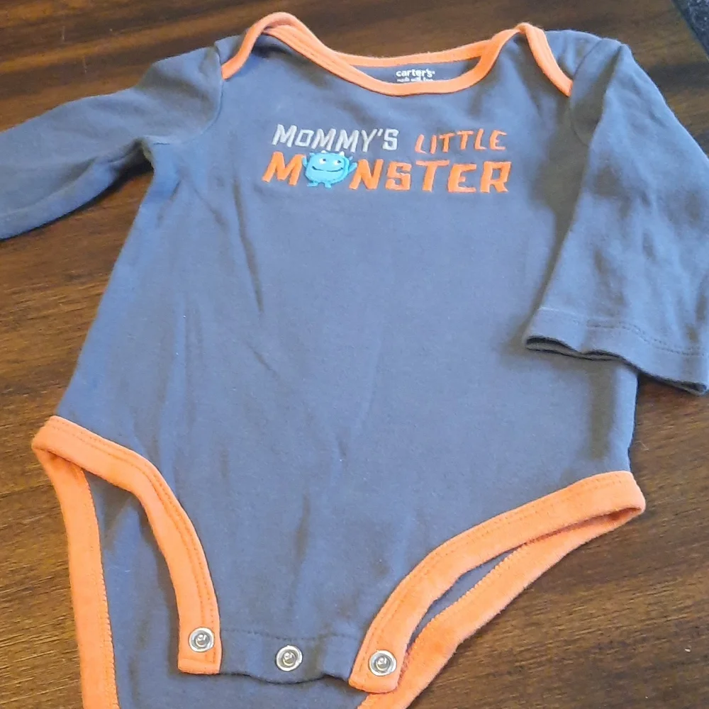 Carter's Mommy's Monster long sleeve onesie size 9 months